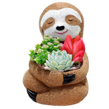 Sloth Flower Pot Ornaments Innovative Resin Sukkulent Pots Planter Desktop Ornaments