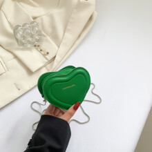 (Green) Heart Beautifully Crafted Shape Crossbody Bag For Women With Soft Texture And Style Street Fashionforward