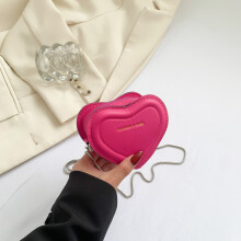 (Rose Red) Heart Beautifully Crafted Shape Crossbody Bag For Women With Soft Texture And Style Street Fashionforward