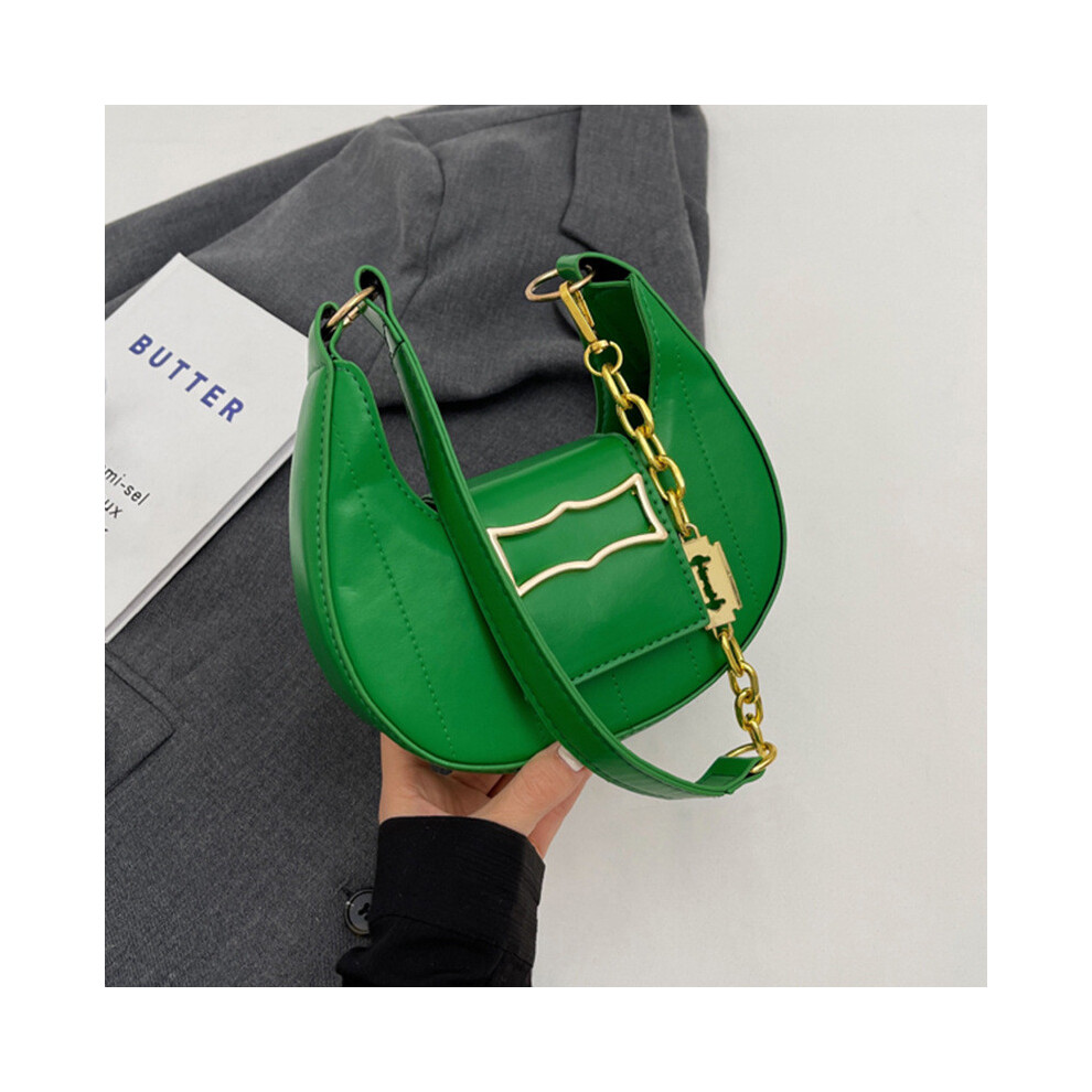 (Green) Crescent Fashionable Bag With Magnetic Closure Perfect For Trendy Women The Go On-image-OPC-PJ9G5WF-NEW