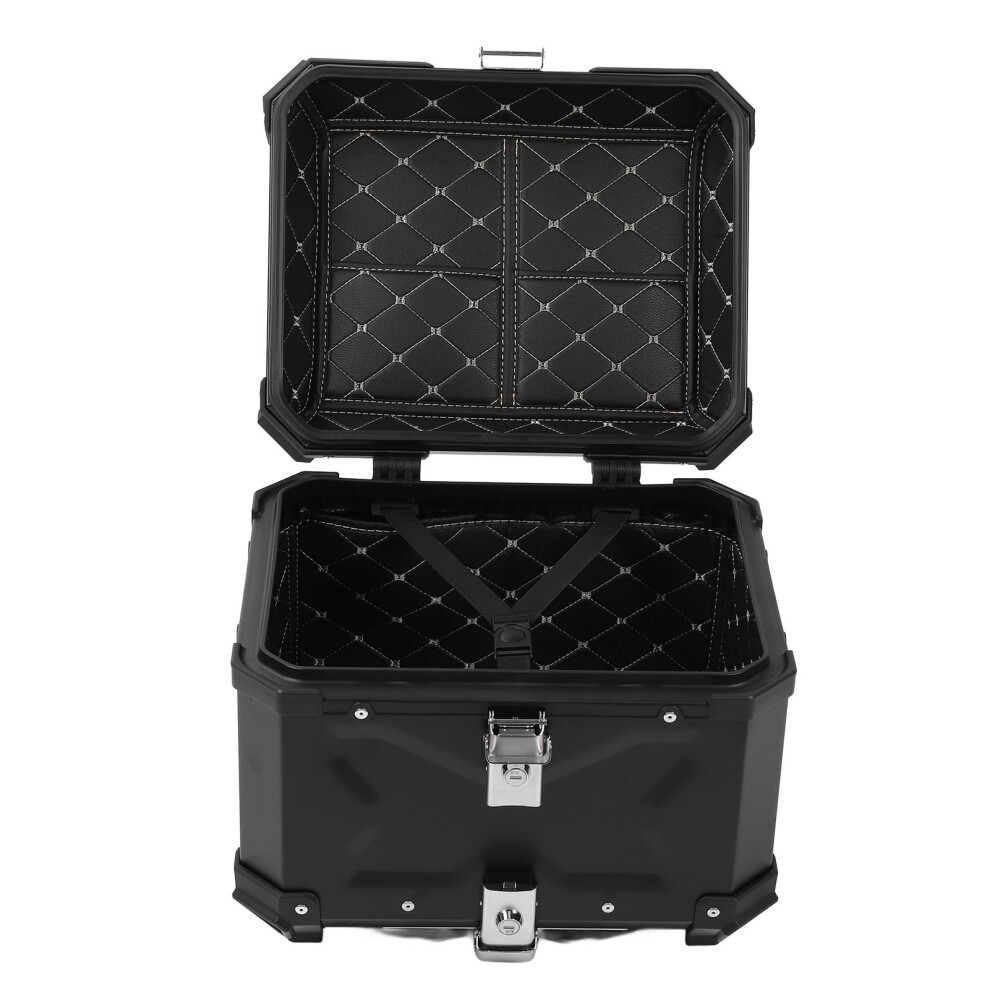 Aluminum Alloy Motorcycle Top Case 45L Waterproof Luggage Box Black 4691330926779