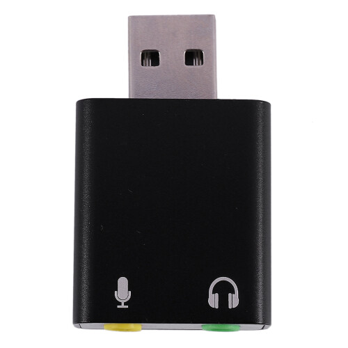 Carte son USB 7.1 canaux en alliage d'aluminium pour ordinateur