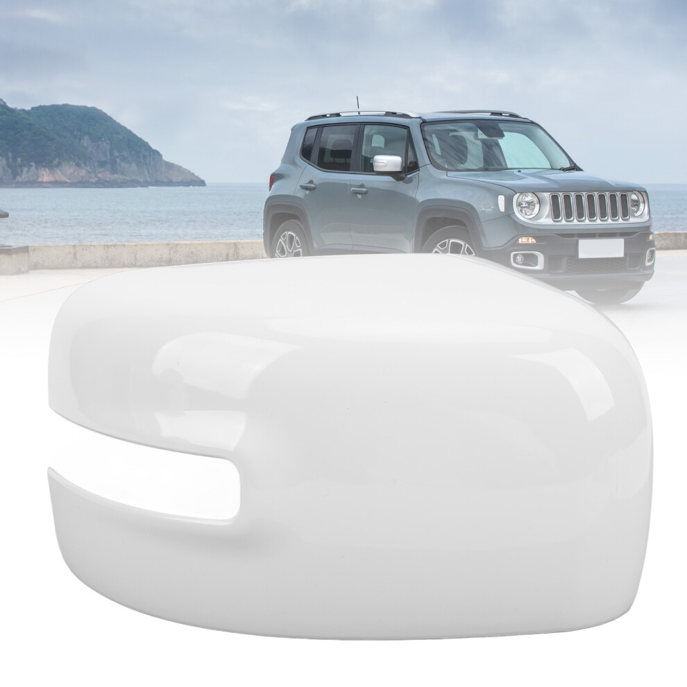 Abs Rear View Mirror Cover For Jeep Renegade 2015-2019 With Turn Signal White 9391330946764