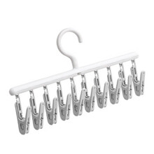 Socken Hanger Multifunktions 360 Grad Rotating 10 Clips Socken Drying Rack für Schlafsaal Home Balkon Grau und Weiß
