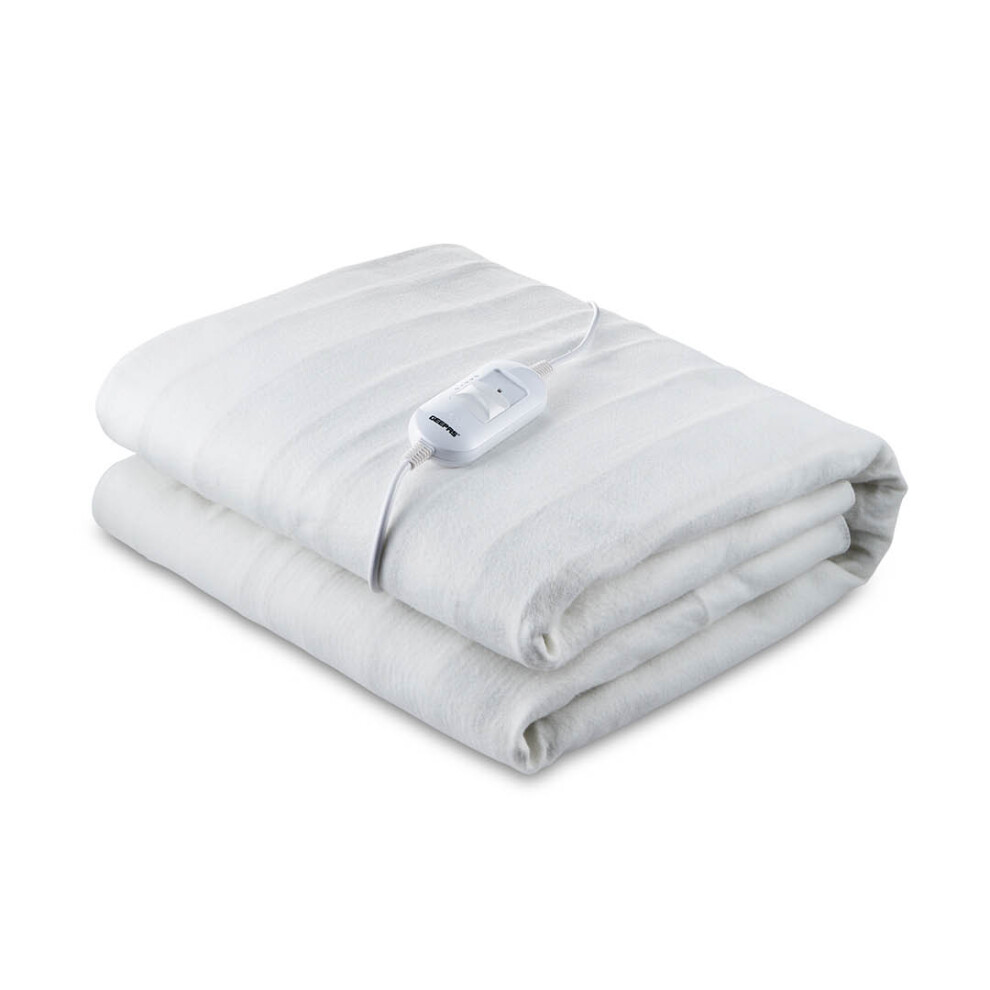 Geepas Electric Heated Under Blanket Single Temperature Control 3 Heat Settings in White - Image 4