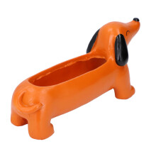 Dackel-Sukkulententopf 21x6x9 cm Harz-Topf