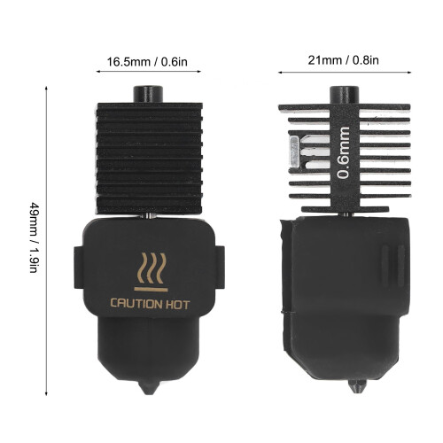 Kit hotend en acier trempé argenté A1 Mini, 1,75 mm 1