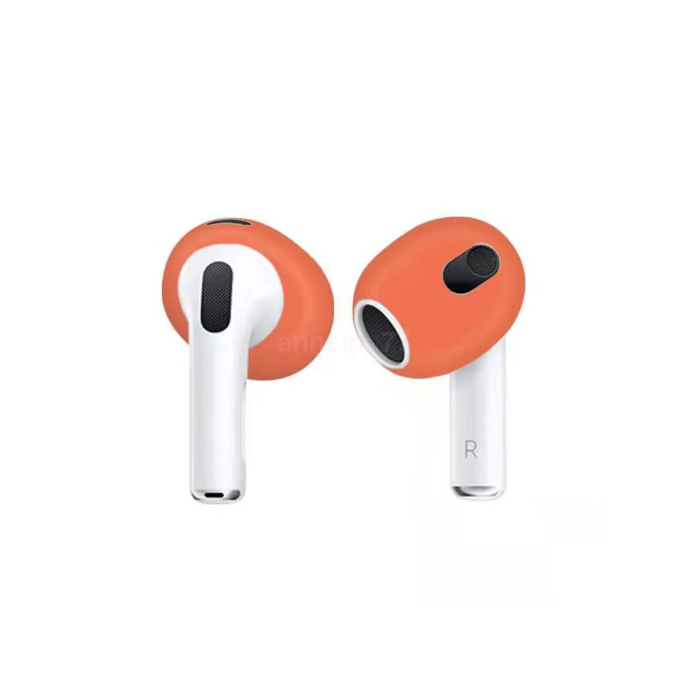 (Orange) For Apple Airpods3 Case Earpod Cover Ear Hook Earbuds Ear Tips Silicone Thin Orange 4069369106620