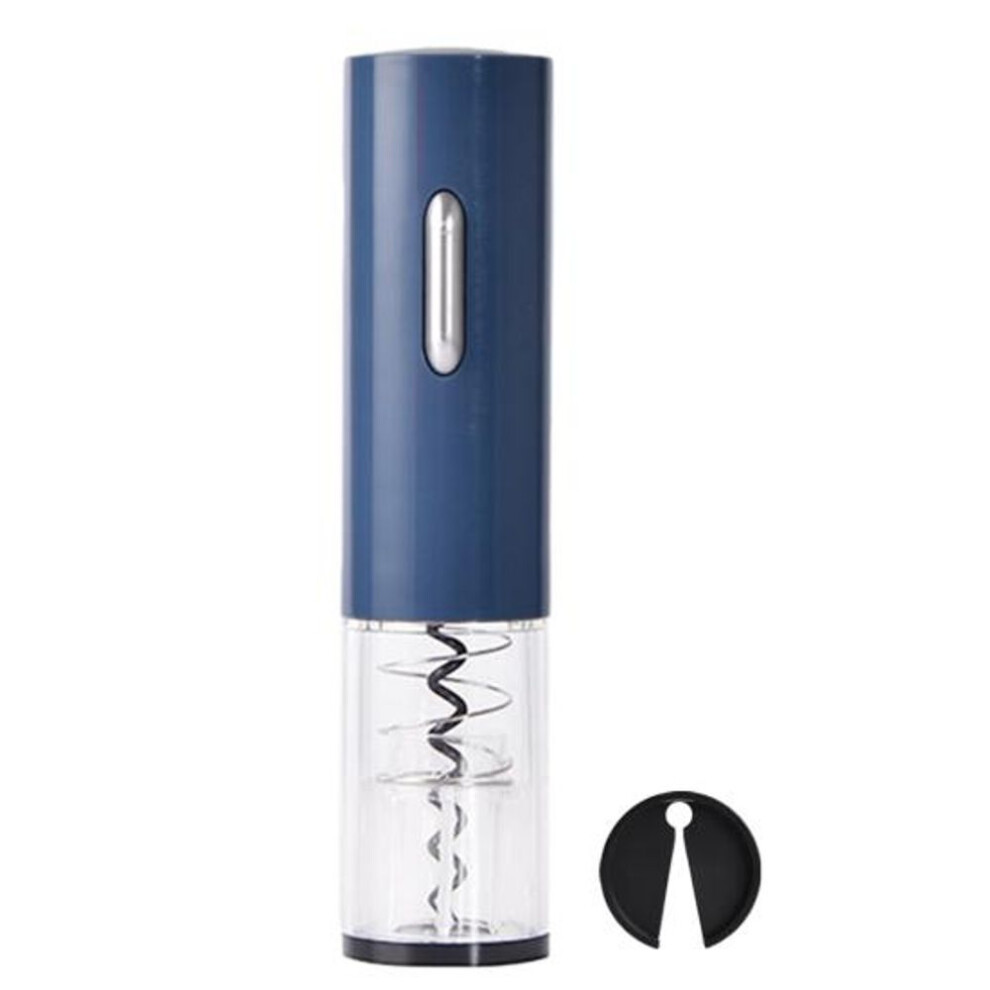(blue) Electric Wine Bottle Opener Automatic Corkscrew With Foil Cutter One-touch Operation
