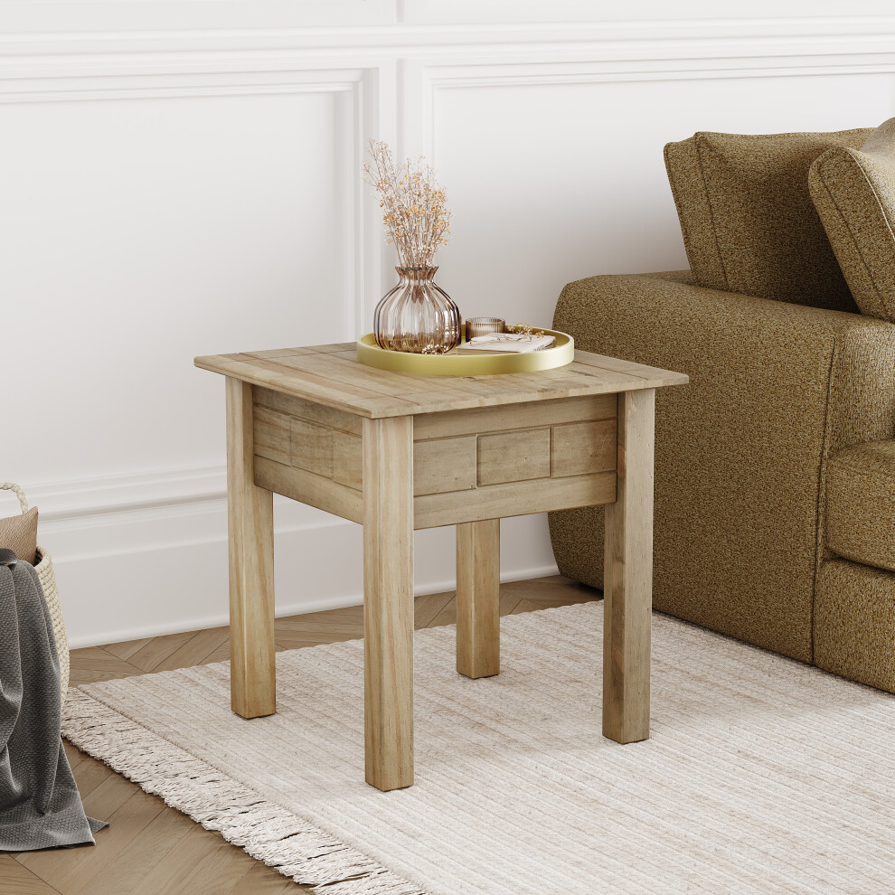 Panama Side Table Lamp End Table Solid Pine
