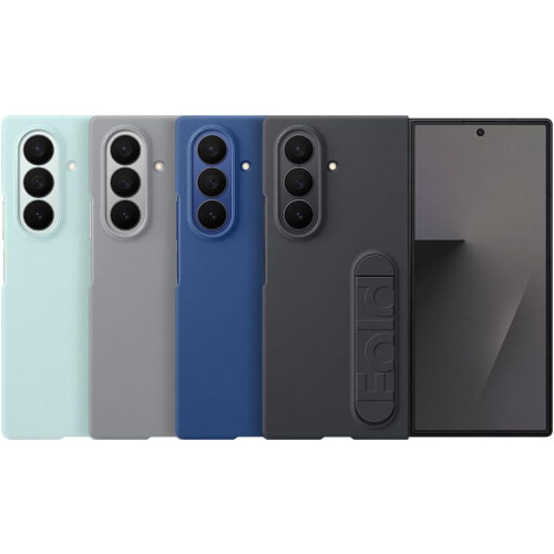 Samsung Capa e estojo para celular Samsung Pack em silicone com suporte Cinza e película para Galaxy Z Fold 7