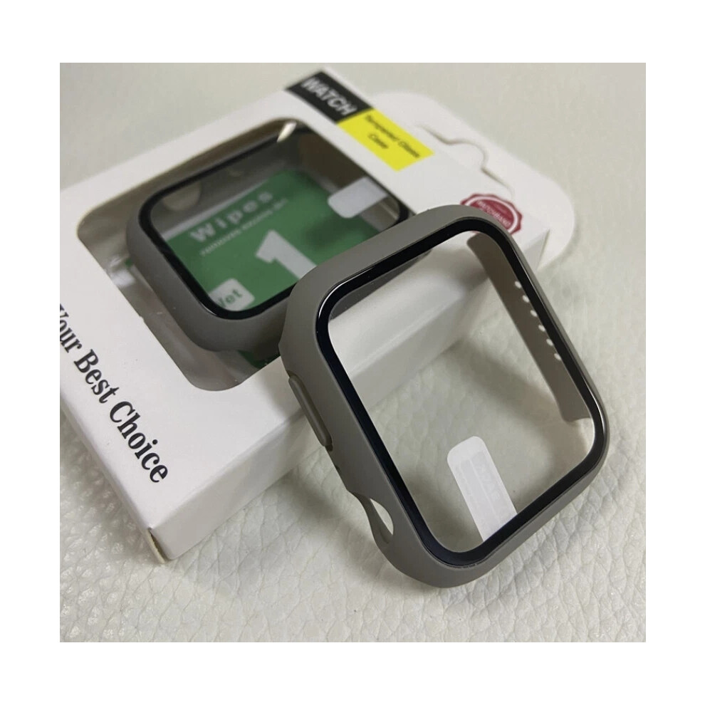 (, For Apple Watch 44Mm) For Apple Watch Series 7 6 5 4 Se S8 Iwatch Matte Protective Screen Cover Case Gray 4069369107047