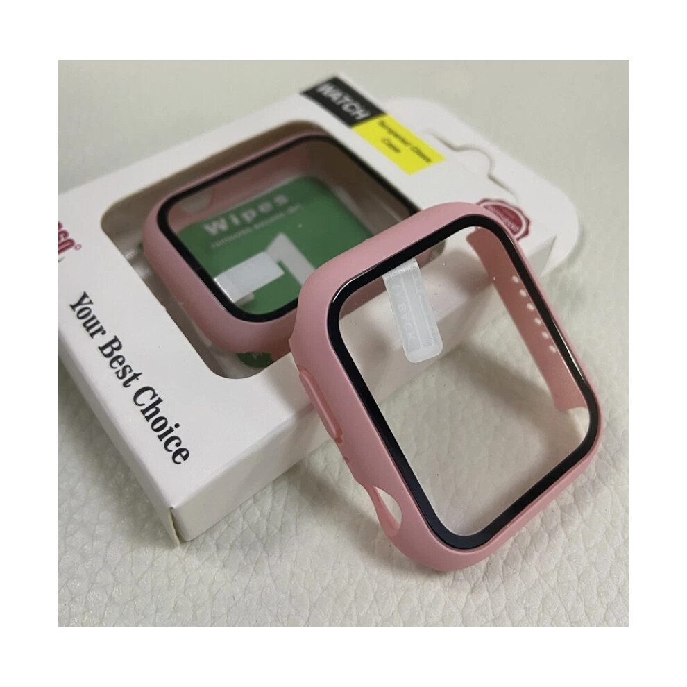 (, For Apple Watch 44Mm) For Apple Watch Series 7 6 5 4 Se S8 Iwatch Matte Protective Screen Cover Case Pink 4069369107672