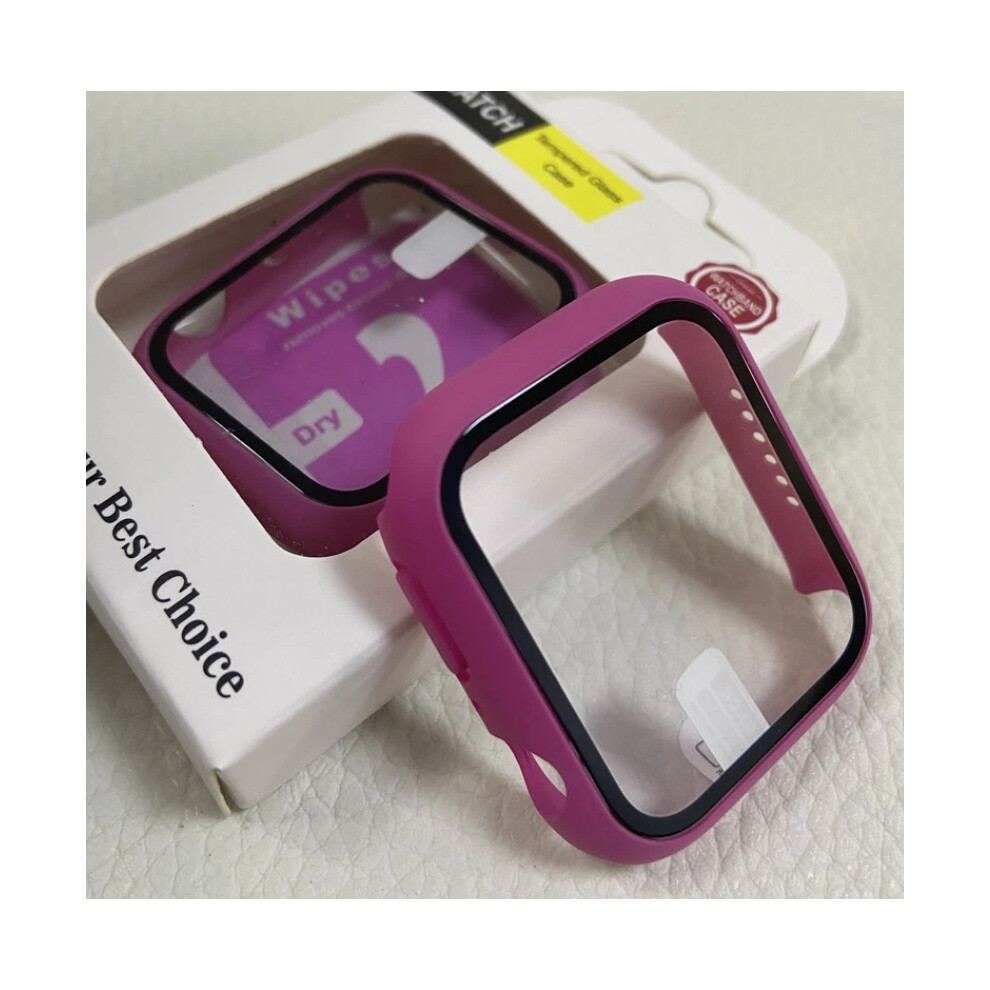 (Rose, For Apple Watch 44Mm) For Apple Watch Series 7 6 5 4 Se S8 Iwatch Matte Protective Screen Cover Case 4069369107887