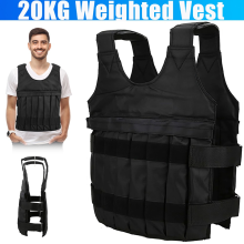 Adjustable Weighted Vest 1-20kg for Fitness Training Exercise steel/sand (not included)