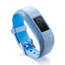 (Blue Cloud, L) Replacement Band Junior Buckle Strap Secure Wristband For Garmin Vivofit 3 JR2 Hot