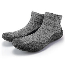 (Black Gray, 36) Footwear For Sports Travels Mens Womens Non-slip Barefoot Socks Shoes Fitness Beach Shoes Lightweight