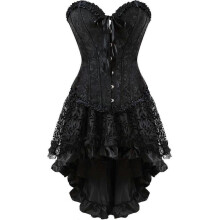 (5*L Plus,Black819)Szivyshi Women's Overbust Sweetheart Lace Up Plastic Bones Corset Bustier Topnew For 2024new For 2024 Dg