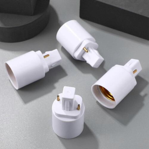 4 Pcs G24d To E27 Adapters Double Pin Light Bulb Sockets Extenders Lamp Accessories 2