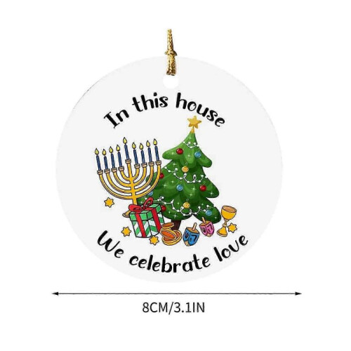 (D) Christmas Hanukkah Decoration Pendant Christmas Decorations Clearance 2