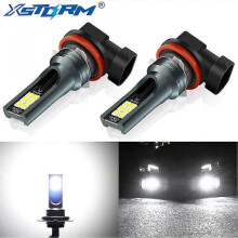 (H11) 2pcs H8 H11 Led Bulb H16 Jp 9005 Hb3 9006 Hb4 Led Lamp Super Bright Car Fog Lights Day Driving Running Light 12v 6000k White