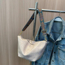 (Gray) Vintage Women Leather Shoulder Bag Crossbody Hobo Bag With Wide Strap