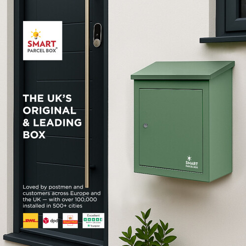 (Green) Smart Parcel Box® Medium Front Access Drop Box 2