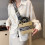One-shoulder straw crossbody versatile handbag 7
