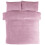 (King) Teddy Plain Duvet Cover and Pillowcase Set - Mauve 5