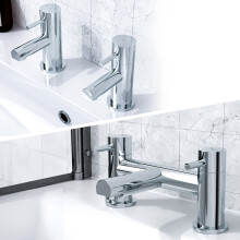 Marc Basin & Bath Filler Mixer Tap Set Chrome