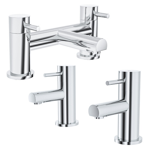NES Home Marc Basin & Bath Filler Mixer Tap Set Chrome 1