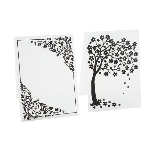 2pcs Embossing Folders Plastic Material Decorative 1