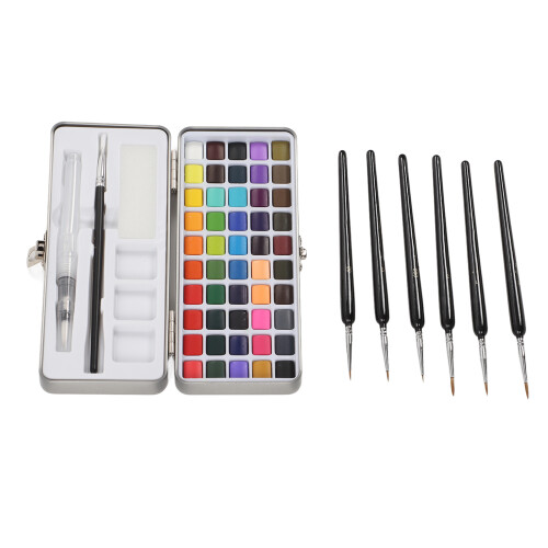 Watercolor Paint Set 50 Colors Iron Box Packaging 1