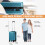 (navy) 19/24/28inch ABS Hard Shell Suitcase Set With Duffel Bag And Toiletry Bag 6