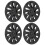 4Pcs 18in Wheel Hubcap Matte Black Cool Sporty 10