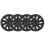 4Pcs 18in Wheel Hubcap Matte Black Cool Sporty 5