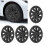 4Pcs 18in Wheel Hubcap Matte Black Cool Sporty 12