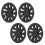 4Pcs 18in Wheel Hubcap Matte Black Cool Sporty 3