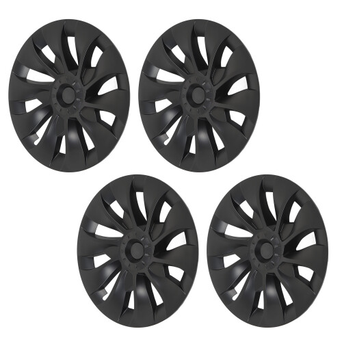 4Pcs 18in Wheel Hubcap Matte Black Cool Sporty 2