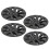 4Pcs 18in Wheel Hubcap Matte Black Cool Sporty 2