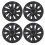 4Pcs 18in Wheel Hubcap Matte Black Cool Sporty 1