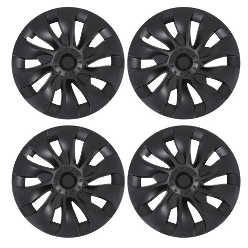 4Pcs 18in Wheel Hubcap Matte Black Cool Sporty