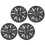 4pcs Hubcaps Wheel Rim Cover Hubcaps Replacement 5