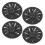 4 Pcs 19 Inch Wheel Hub Cap Matte Black Automobile 2
