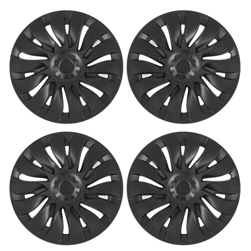 4 Pcs 19 Inch Wheel Hub Cap Matte Black Automobile