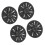 4 Pcs 19 Inch Wheel Hub Cap Matte Black Automobile 9