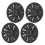 4 Pcs 19 Inch Wheel Hub Cap Matte Black Automobile 6