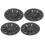 4 Pcs 19 Inch Wheel Hub Cap Matte Black Automobile 7