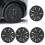 4 Pcs 19 Inch Wheel Hub Cap Matte Black Automobile 12