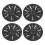 4 Pcs 19 Inch Wheel Hub Cap Matte Black Automobile 8